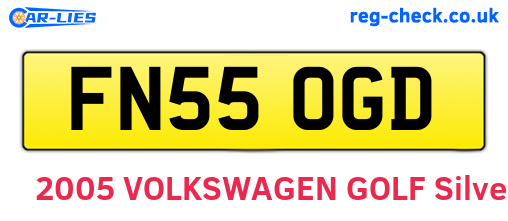 FN55OGD are the vehicle registration plates.