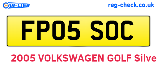 FP05SOC are the vehicle registration plates.