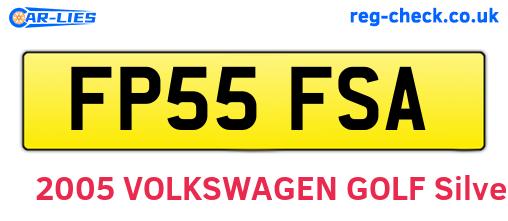 FP55FSA are the vehicle registration plates.