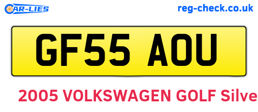 GF55AOU are the vehicle registration plates.