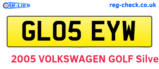 GL05EYW are the vehicle registration plates.