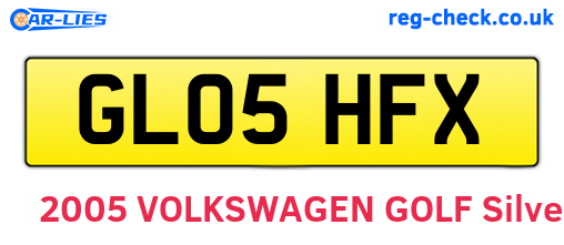 GL05HFX are the vehicle registration plates.