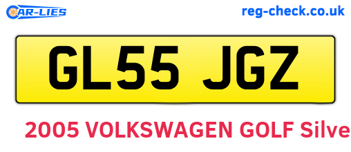 GL55JGZ are the vehicle registration plates.