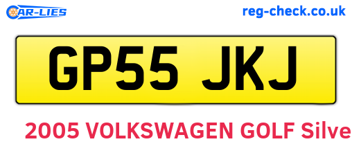 GP55JKJ are the vehicle registration plates.
