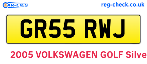 GR55RWJ are the vehicle registration plates.