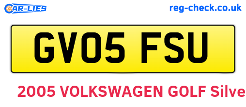GV05FSU are the vehicle registration plates.