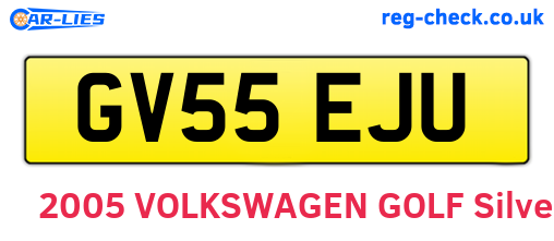GV55EJU are the vehicle registration plates.