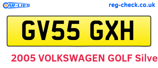 GV55GXH are the vehicle registration plates.