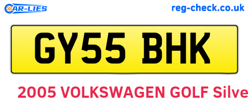 GY55BHK are the vehicle registration plates.