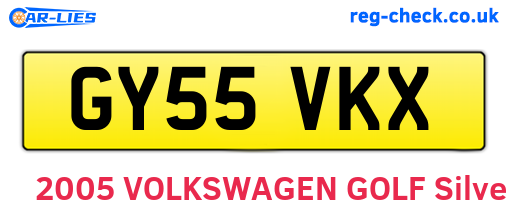 GY55VKX are the vehicle registration plates.