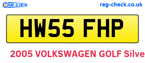HW55FHP are the vehicle registration plates.