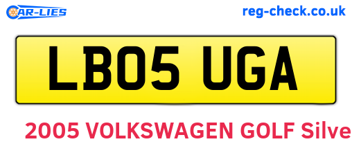 LB05UGA are the vehicle registration plates.