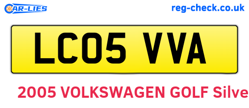 LC05VVA are the vehicle registration plates.