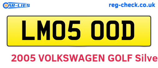 LM05OOD are the vehicle registration plates.