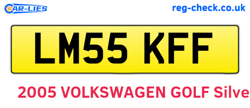 LM55KFF are the vehicle registration plates.