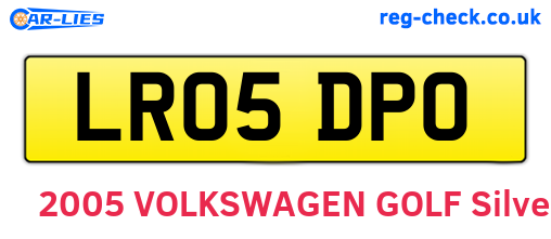 LR05DPO are the vehicle registration plates.