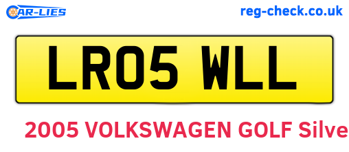 LR05WLL are the vehicle registration plates.