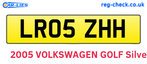 LR05ZHH are the vehicle registration plates.