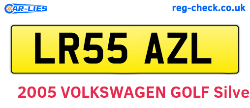 LR55AZL are the vehicle registration plates.
