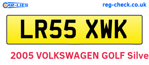 LR55XWK are the vehicle registration plates.