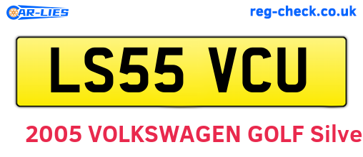 LS55VCU are the vehicle registration plates.