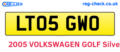 LT05GWO are the vehicle registration plates.