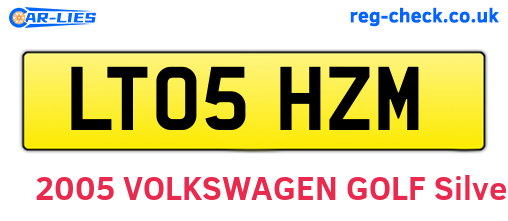 LT05HZM are the vehicle registration plates.