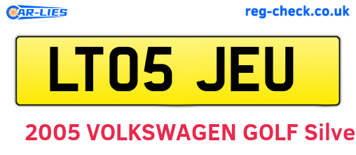 LT05JEU are the vehicle registration plates.