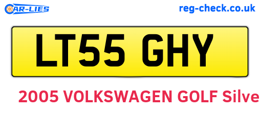 LT55GHY are the vehicle registration plates.