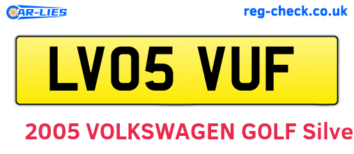 LV05VUF are the vehicle registration plates.