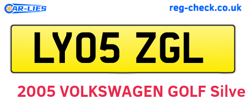LY05ZGL are the vehicle registration plates.