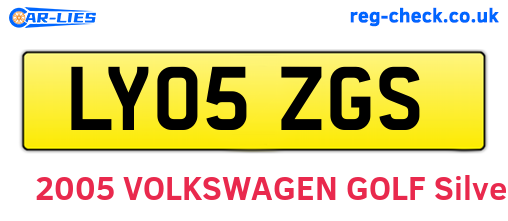 LY05ZGS are the vehicle registration plates.