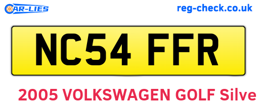 NC54FFR are the vehicle registration plates.