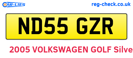 ND55GZR are the vehicle registration plates.