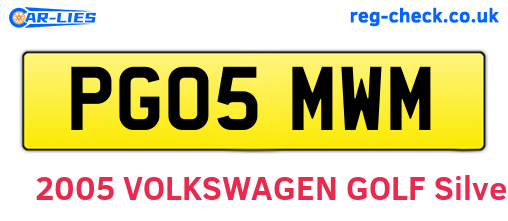 PG05MWM are the vehicle registration plates.