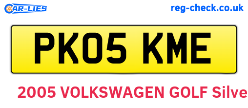 PK05KME are the vehicle registration plates.