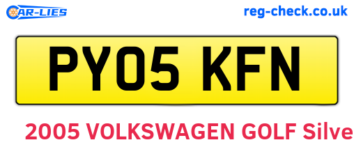 PY05KFN are the vehicle registration plates.