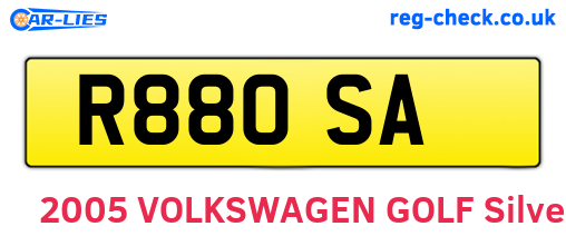 R88OSA are the vehicle registration plates.