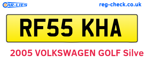 RF55KHA are the vehicle registration plates.