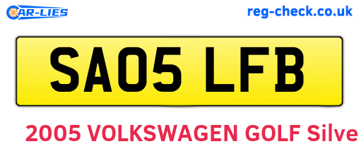 SA05LFB are the vehicle registration plates.