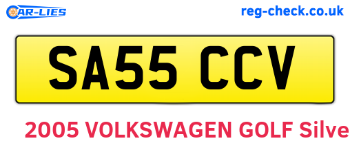 SA55CCV are the vehicle registration plates.