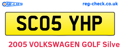 SC05YHP are the vehicle registration plates.