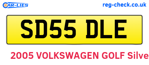 SD55DLE are the vehicle registration plates.