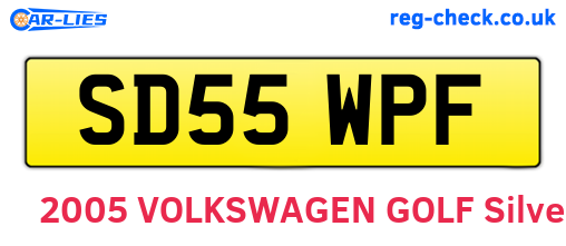 SD55WPF are the vehicle registration plates.