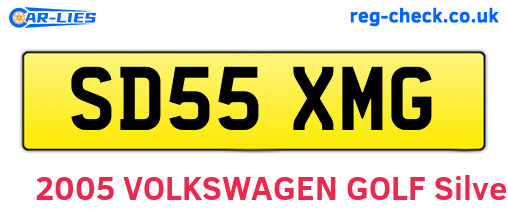 SD55XMG are the vehicle registration plates.