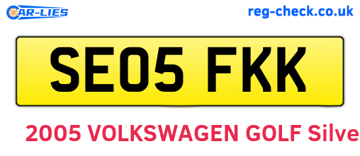 SE05FKK are the vehicle registration plates.