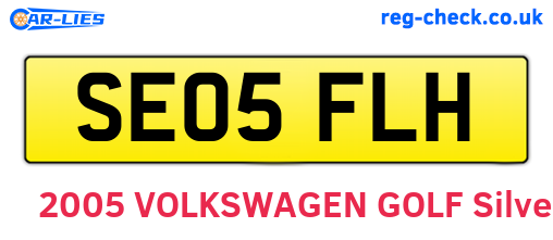 SE05FLH are the vehicle registration plates.
