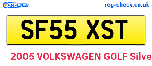 SF55XST are the vehicle registration plates.