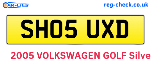 SH05UXD are the vehicle registration plates.
