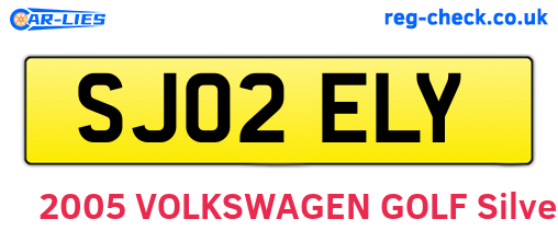 SJ02ELY are the vehicle registration plates.